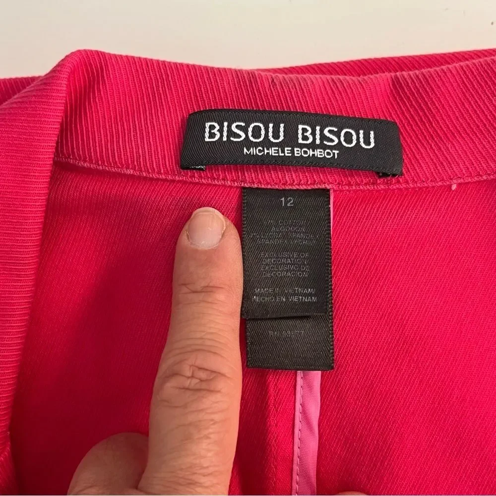 Bisou Bisou Womens Y2K Pink Blazer Size 12 Career Office Siren Legally Blond 90s